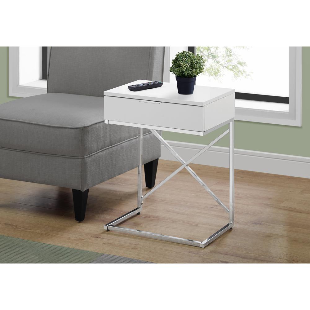Accent Table, Side, End, Nightstand, Lamp, Storage Drawer, Living Room, Bedroom