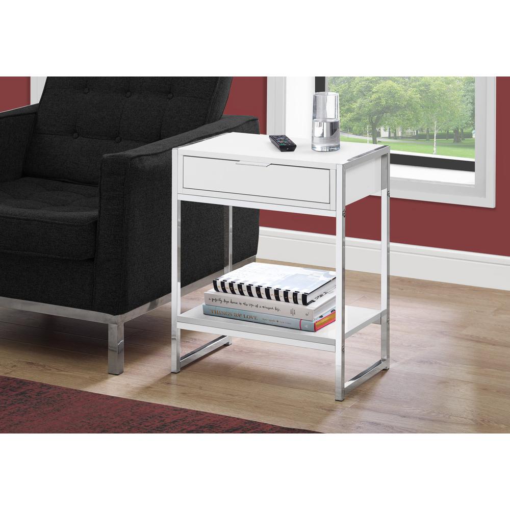 Accent Table, Side, End, Nightstand, Lamp, Storage Drawer, Living Room, Bedroom