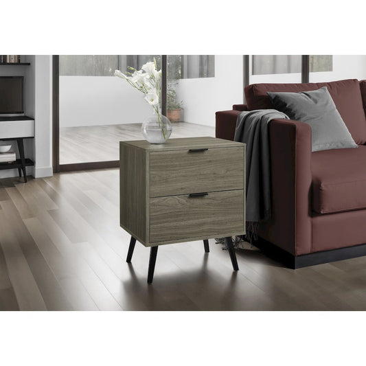 Accent Table, Storage Drawer, Grey Laminate, Modern, Contemporary