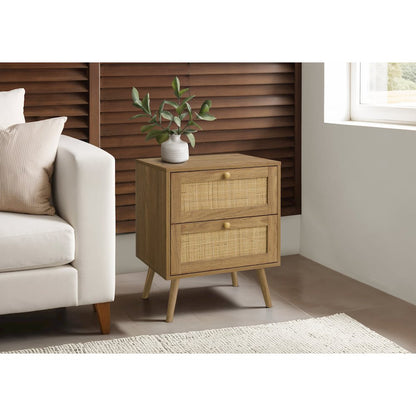 Accent Table,  Storage Drawer, Walnut Laminate, Modern, Contemporary