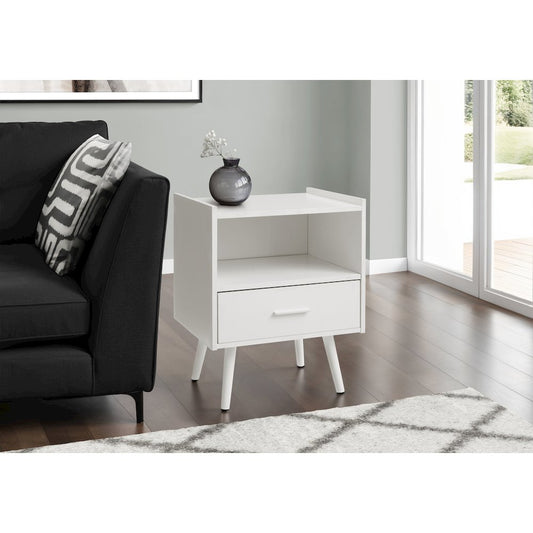Accent Table,  Living Room, White Laminate, Contemporary, Modern