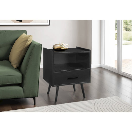 Accent Table,  Living Room, Black Laminate, Contemporary, Modern