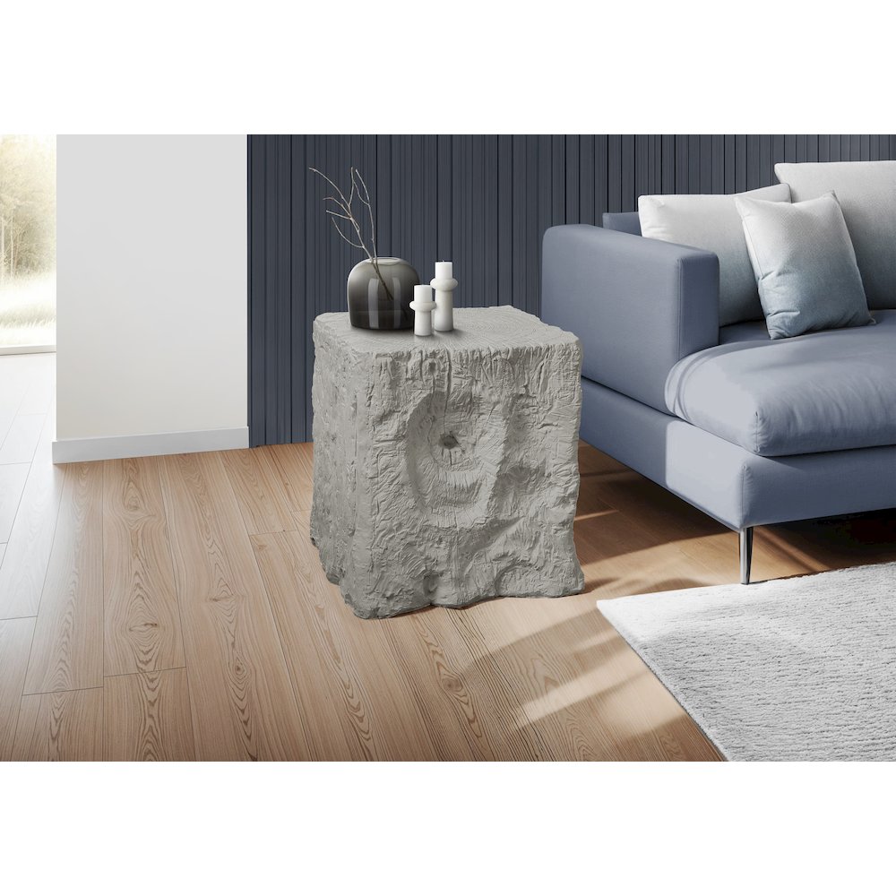 Accent Table, 25H, End, Nightstand, Side Table, Square, Grey, Contemporary