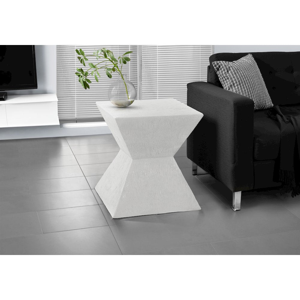 Accent Table, 25H, Side Table, End, Nightstand, White, Contemporary, Modern