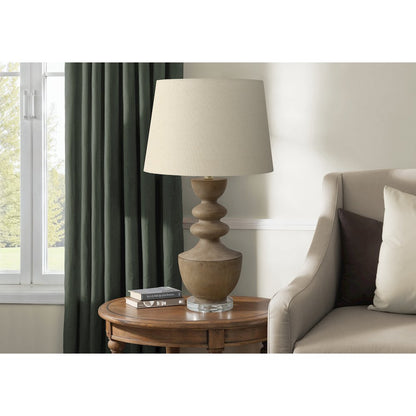 Lighting, 28"H, Table Lamp, Brown Resin, Beige Shade, Transitional