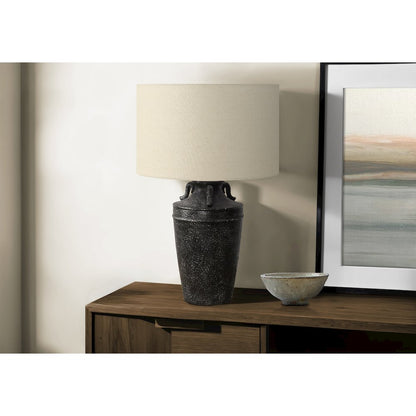 Lighting, 28"H, Table Lamp, Black Ceramic, Beige Shade, Transitional