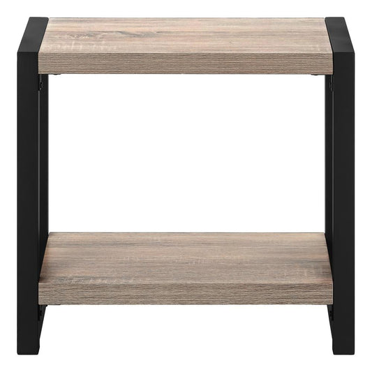 Accent Table, Side, End, Narrow, Small, 2 Tier, Living Room, Bedroom, Brown
