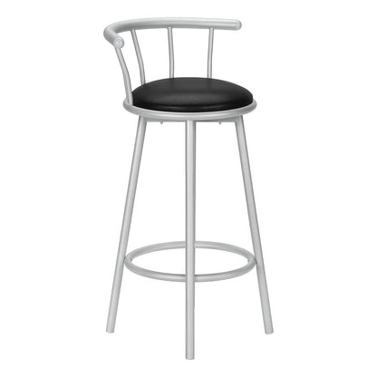 Bar Stool, Set Of 2, Swivel, Bar Height, Grey