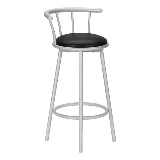 Bar Stool, Set Of 2, Swivel, Bar Height, Grey