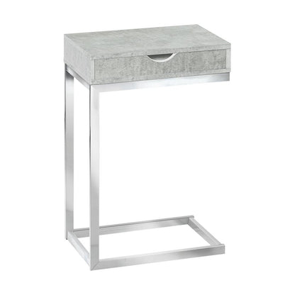 Accent Table, C-shaped, End, Side, Snack, Storage Drawer, Living Room, Bedroom