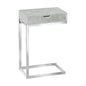 Accent Table, C-shaped, End, Side, Snack, Storage Drawer, Living Room, Bedroom
