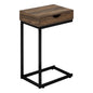 Accent Table, C-shaped, End, Side, Snack, Storage Drawer, Living Room