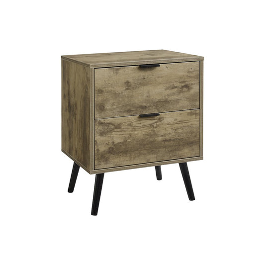Accent Table, Storage Drawer, Light Brown Laminate, Modern, Contemporary