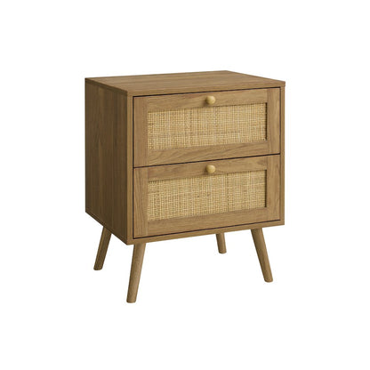 Accent Table,  Storage Drawer, Walnut Laminate, Modern, Contemporary