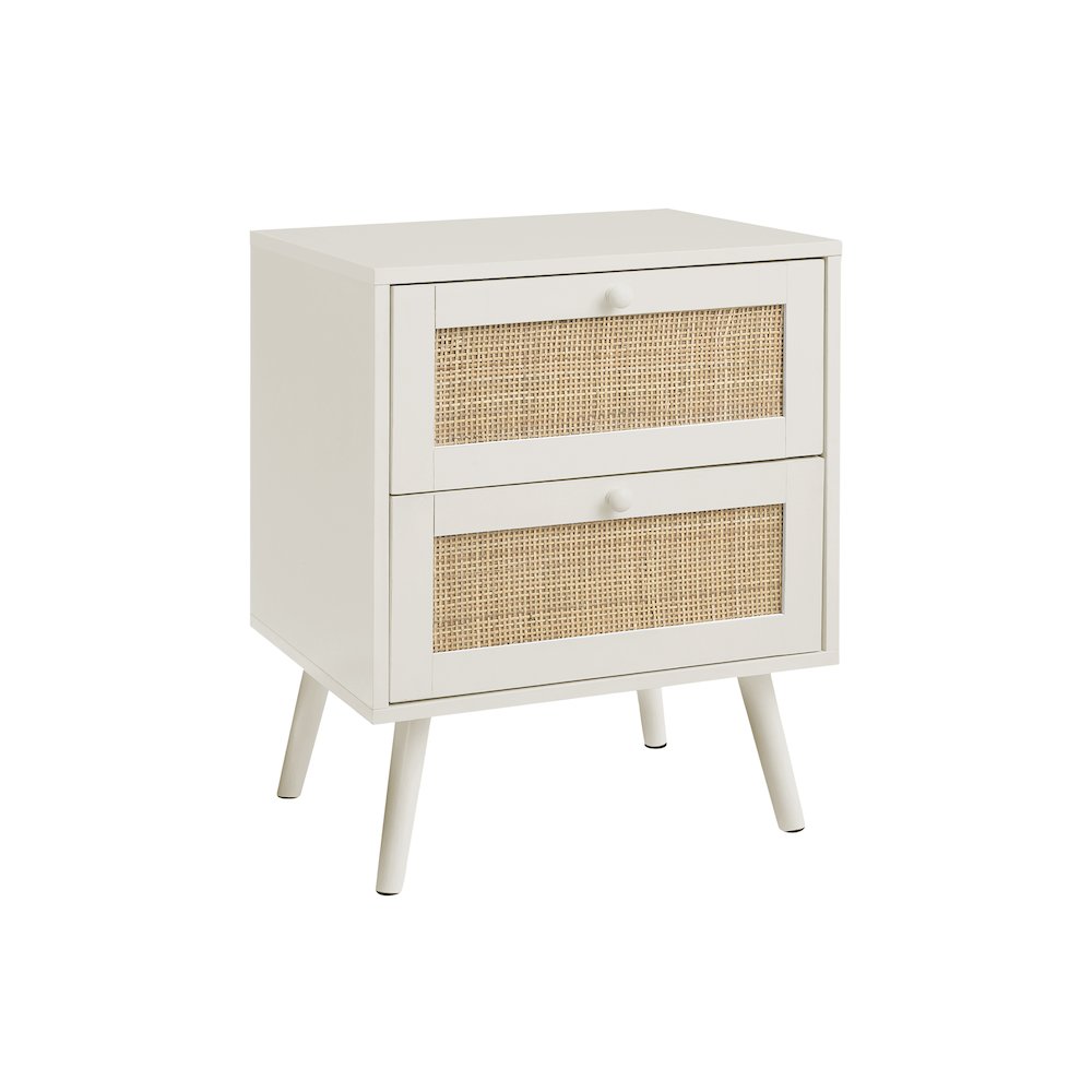 Accent Table,  Storage Drawer, White Laminate, Modern, Contemporary