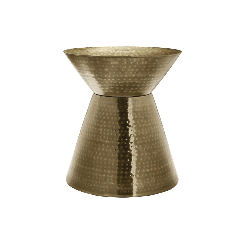 Accent Table, Drum, Side, End, Nightstand, Lamp, Living Room, Bedroom, Gold