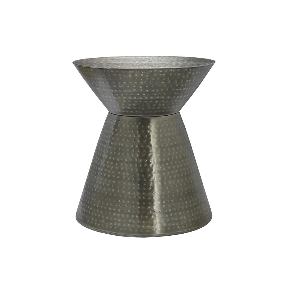 Accent Table, Drum, Side, End, Nightstand, Lamp, Living Room, Bedroom, Grey