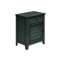Accent Table, Nightstand, Antique Blue Veneer, Transitional