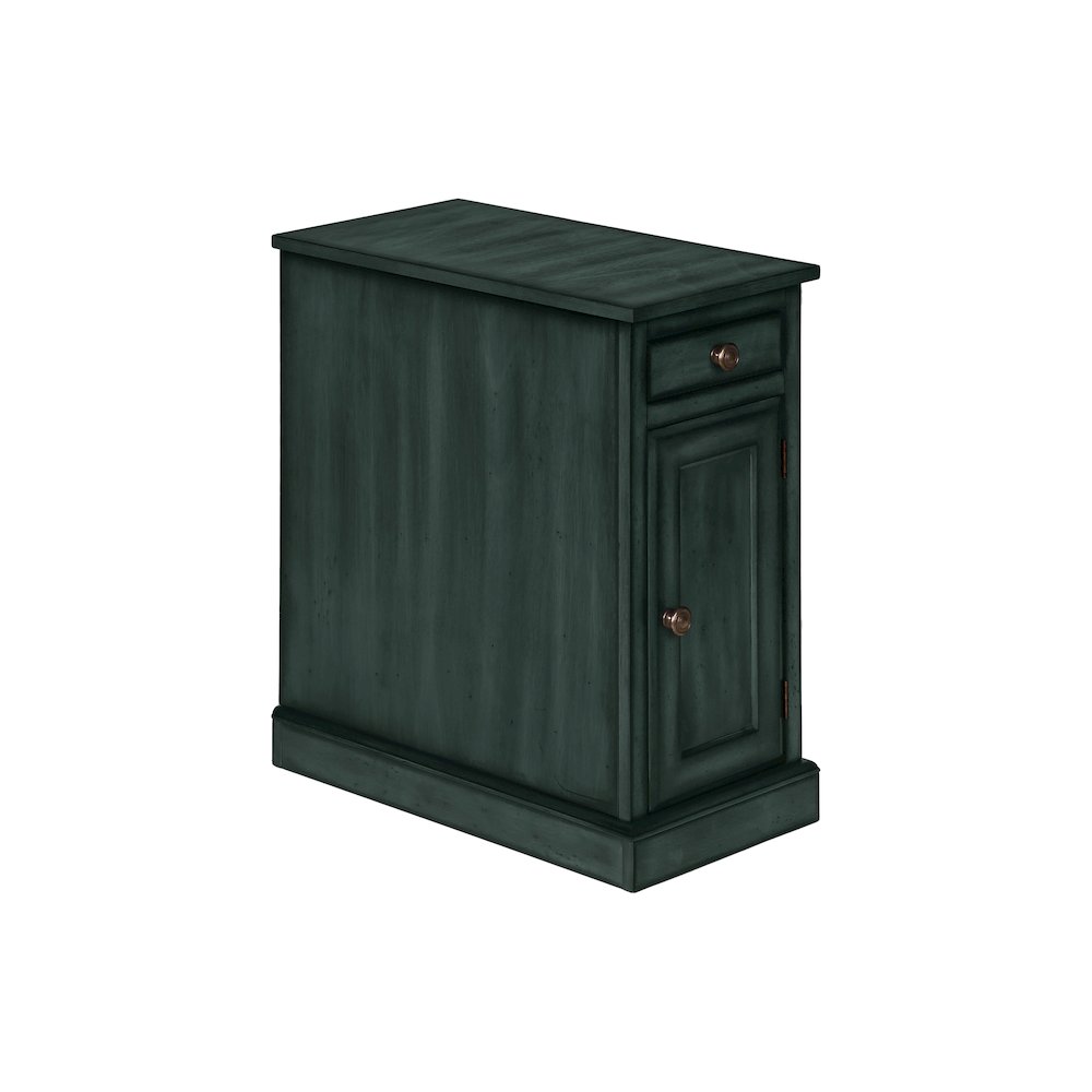 Accent Table, End, Side Table, Antique Blue Veneer, Traditional