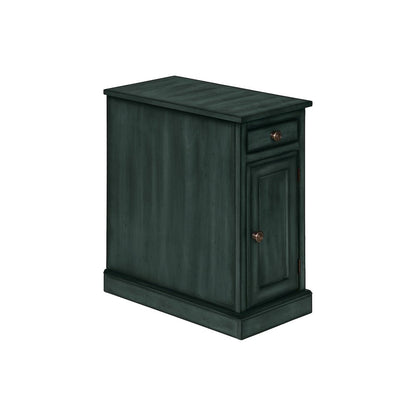 Accent Table, End, Side Table, Antique Blue Veneer, Traditional