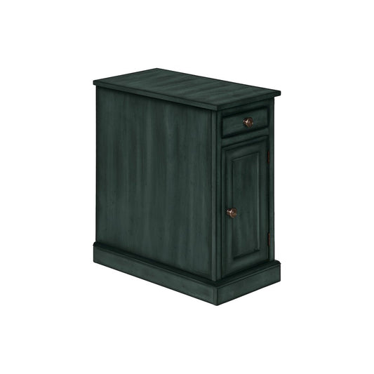 Accent Table, End, Side Table, Antique Blue Veneer, Traditional