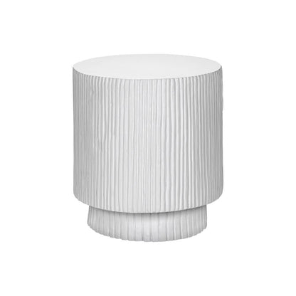 Accent Table, 25H, End, Nightstand, Round, Side Table, White, Contemporary