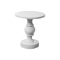 Accent Table, 25H, End, Nightstand, Round, Side Table, White, Transitional