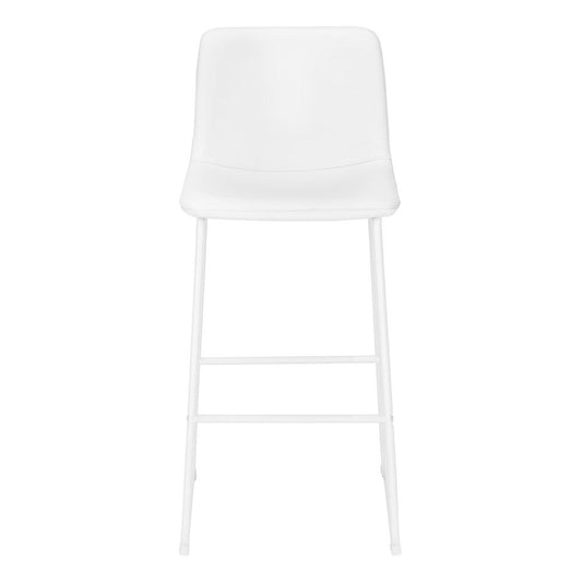 Office Chair, Bar Height, Standing, Computer Desk, Work, White Leather Look