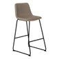 Office Chair, Bar Height, Standing, Computer Desk, Work, Brown Leather Look