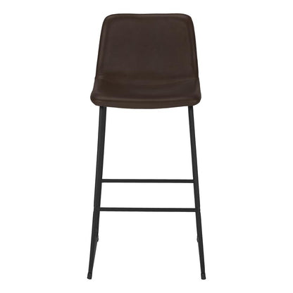 Office Chair, Bar Height, Standing, Computer Desk, Work, Brown Leather Look