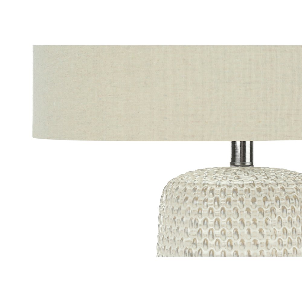 Lighting, 31"H, Table Lamp, Cream Ceramic, Beige Shade, Contemporary