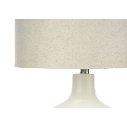 ="Lighting, 25""H, Table Lamp, Ivory / Cream Shade, Cream Ceramic, Contemporary