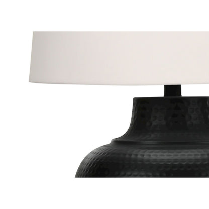 Lighting, 26"H, Table Lamp, Black Metal, Ivory / Cream Shade, Transitional