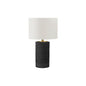 Lighting, 24"H, Table Lamp, Black Resin, Ivory / Cream Shade, Contemporary
