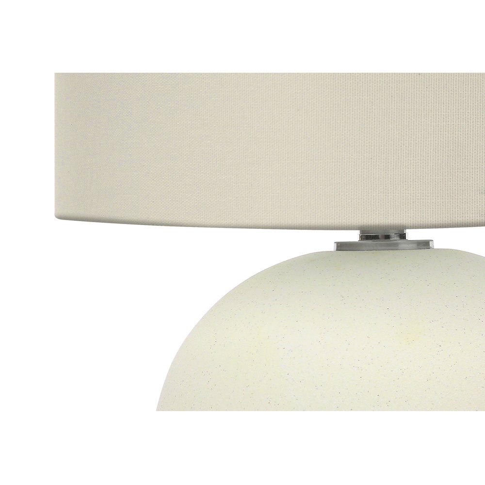 ="Lighting, 18""H, Table Lamp, Ivory / Cream Shade, Cream Ceramic, Contemporary