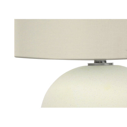 ="Lighting, 18""H, Table Lamp, Ivory / Cream Shade, Cream Ceramic, Contemporary