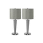 Lighting, Set Of 2, 24H, Table Lamp, Usb Port Included, Nickel
