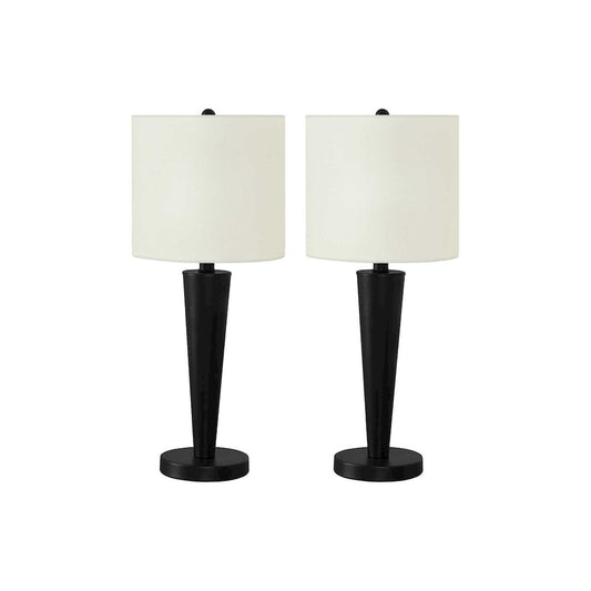 Lighting, Set Of 2, 24H, Table Lamp, Usb Port Included, Black
