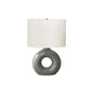 Lighting, 24"H, Table Lamp, Dark Grey Ceramic, Ivory / Cream Shade, Contemporary