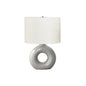 24"H, Table Lamp, Grey Ceramic, Ivory / Cream Shade, Contemporary, Modern