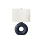 24"H, Table Lamp, Blue Ceramic, Ivory / Cream Shade, Contemporary, Modern