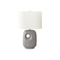 26"H, Table Lamp, Grey Ceramic, Ivory / Cream Shade, Contemporary, Modern