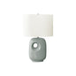 26"H, Table Lamp, Green Ceramic, Ivory / Cream Shade, Contemporary, Modern