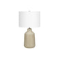 ="Lighting, 24""H, Table Lamp, Beige Concrete, Ivory / Cream Shade, Contemporar