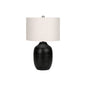 ="Lighting, 26""H, Table Lamp, Black Ceramic, Ivory / Cream Shade, Contemporary