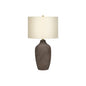 Lighting, 27"H, Table Lamp, Grey Ceramic, Beige Shade, Contemporary