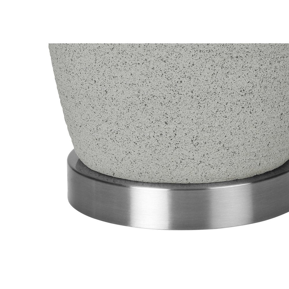 Lighting, 25"H, Table Lamp, Grey Ceramic, Grey Shade, Modern