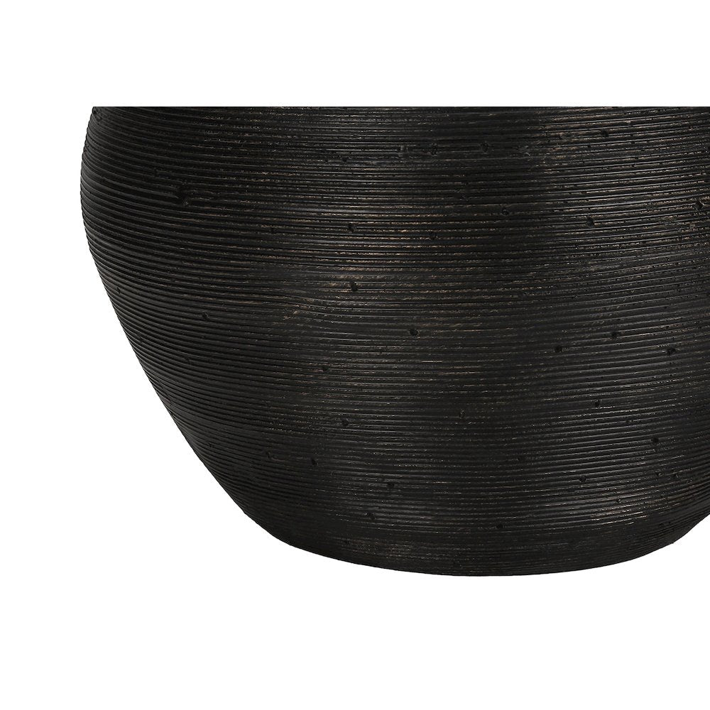 ="Lighting, 25""H, Table Lamp, Black Concrete, Ivory / Cream Shade, Contemporar