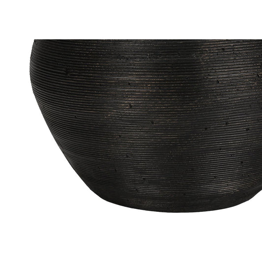 ="Lighting, 25""H, Table Lamp, Black Concrete, Ivory / Cream Shade, Contemporar