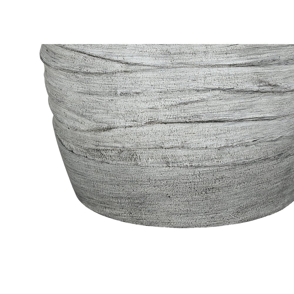 Lighting, 27"H, Table Lamp, Grey Resin, Ivory / Cream Shade, Modern